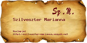 Szilveszter Marianna névjegykártya